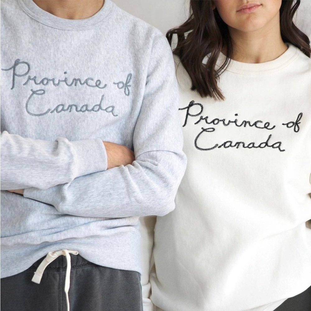 PROVINCE OF CANADA: HAND SCRIPT SWEATER
